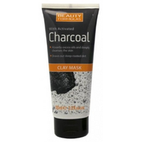 Beauty Formulas Charcoal Clay 100ml Μάσκα προσώπου με ενεργό άνθρακα